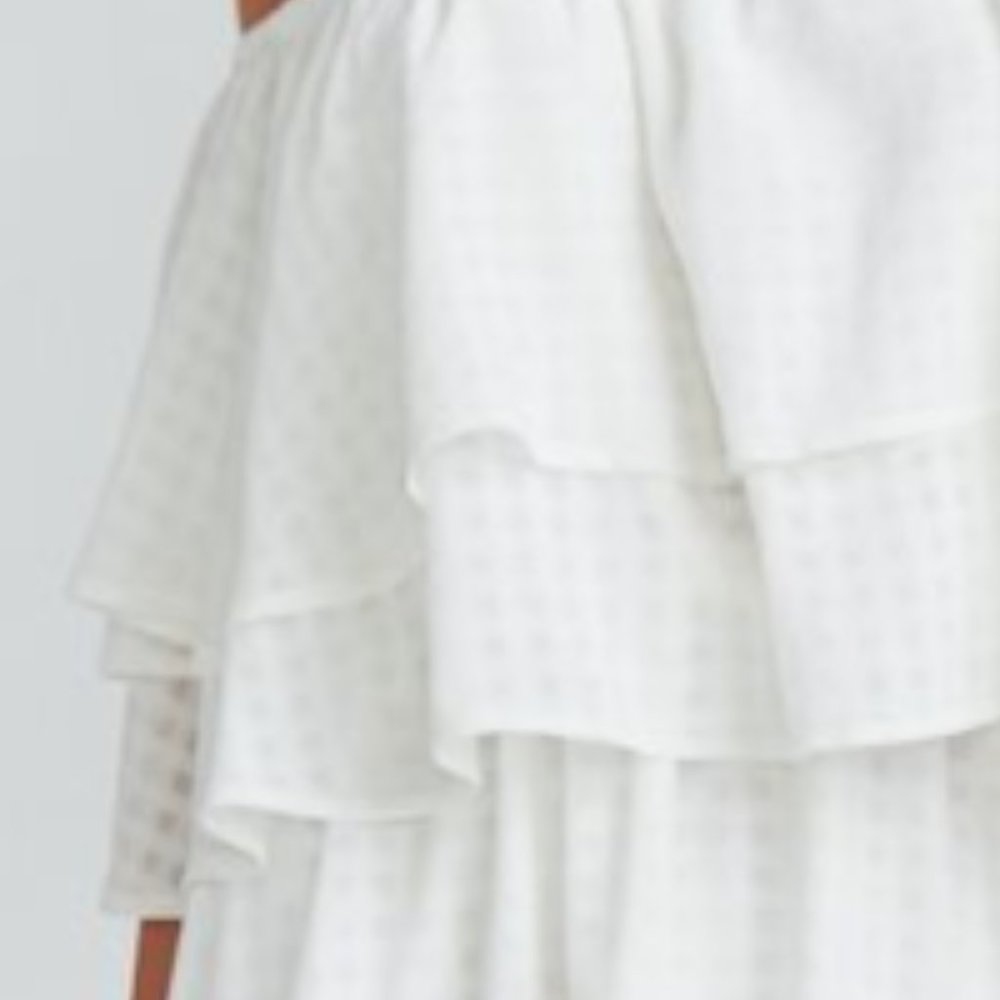 Show Me Your Mumu White Gingham One Shoulder Dress - Picture 7 of 7